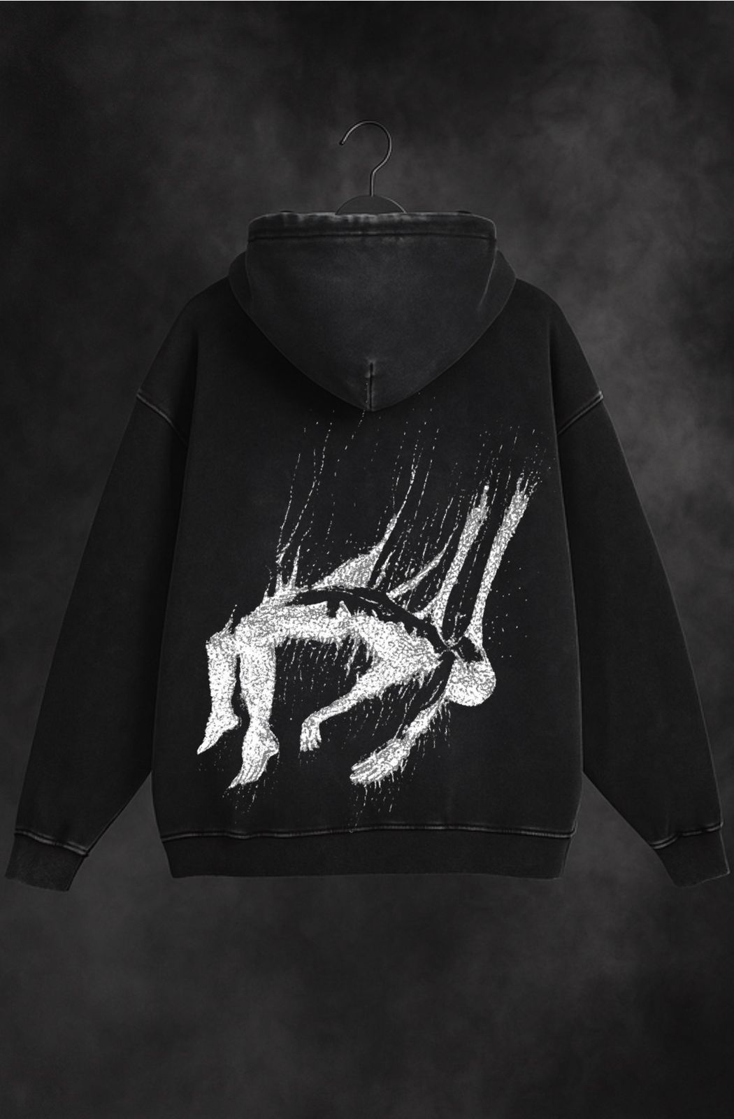falling men Falling Man Acid wash Oversized Hoodie - Image 1