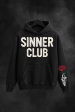 Sinner Club Acid wash Oversized Hoodie