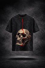 Hanging Skulls Acid Wash Oversized Tee - Image 2